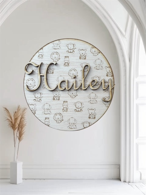 Rond bord dierenstyle