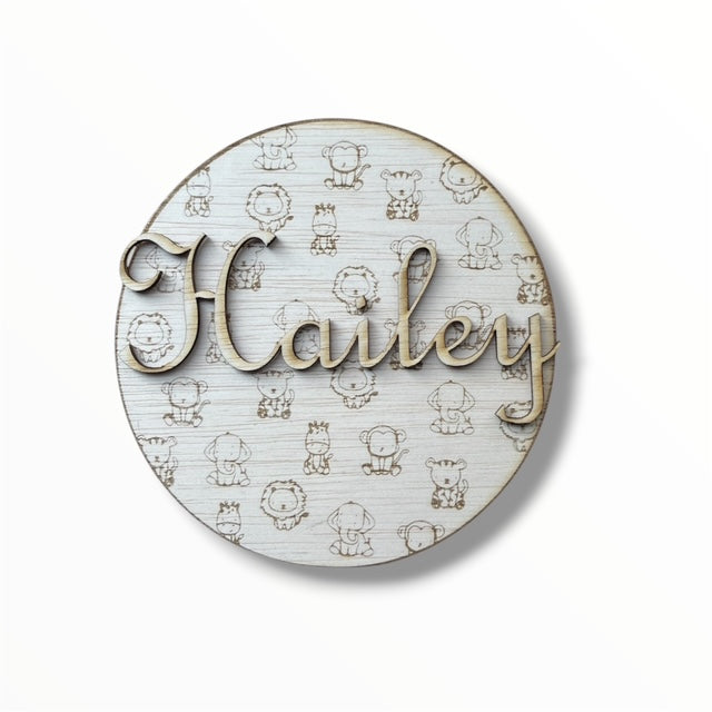 Rond bord dierenstyle