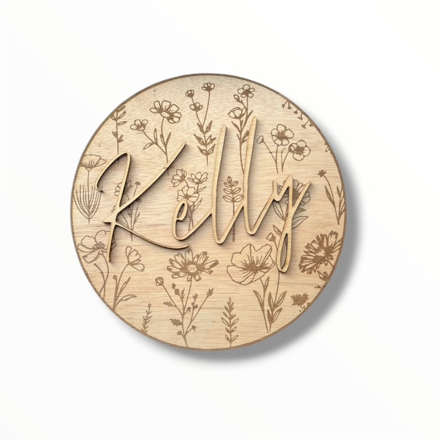 Rond bord bloemenstyle