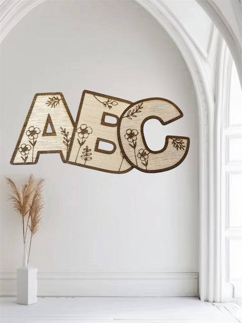 Bloem letters met rand