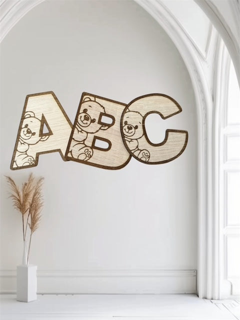 Beertje letters met rand