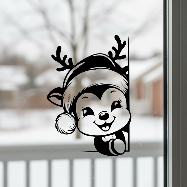 Raamsticker gluurrendier